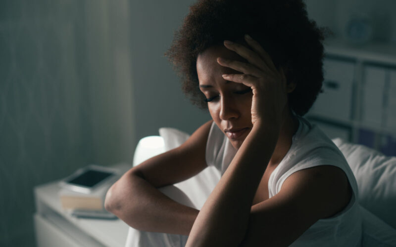 Woman Experiencing Sleep Problems Anxiety